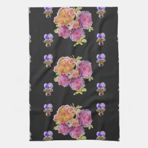 Serviette de thé Shabby Chic Rose Rose Floral