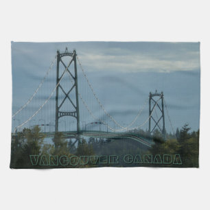 Serviette de thé souvenir personnalisée Vancouver