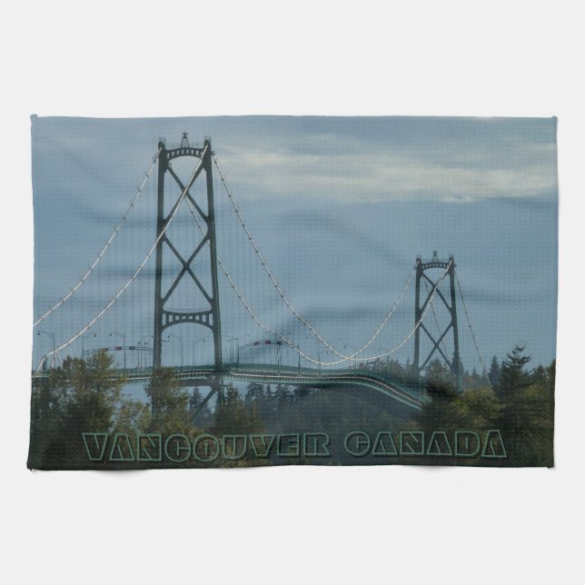 Serviette de thé souvenir personnalisée Vancouver (Horizontal)