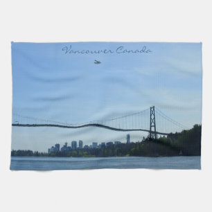 Serviette de thé souvenir personnalisée Vancouver