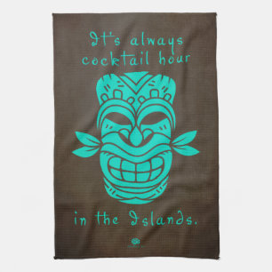 Serviette de Tiki d'heure de cocktail