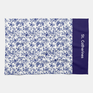 Serviette de toile bleue personnalisée