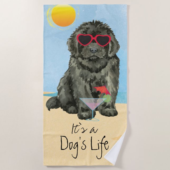 Serviette d'été de la plage de Terre-Neuve (Devant)