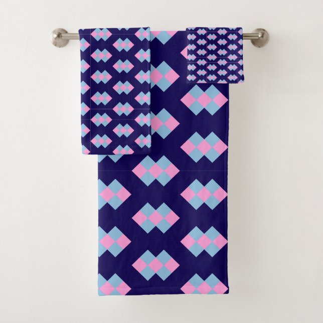 Serviette Diamant Bleu (En situation)