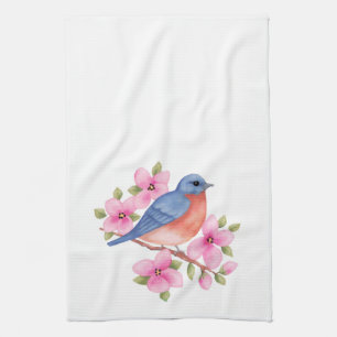 Serviette d'oiseau bleu