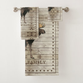 Serviette d'orignal en bois rustique