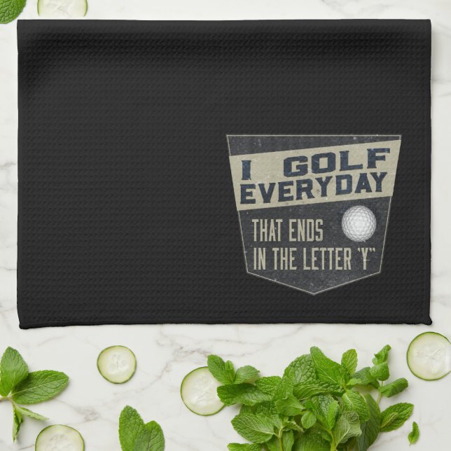 Serviette drôle de golf (Plié)