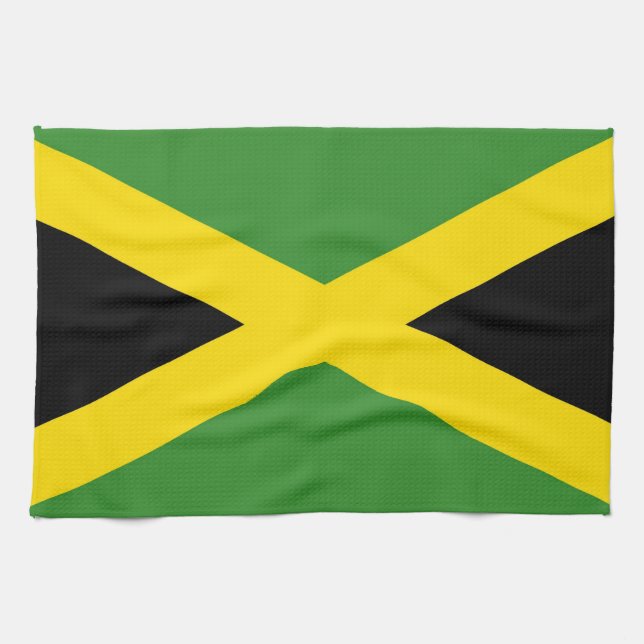 serviette du drapeau de la jamaïque (Horizontal)