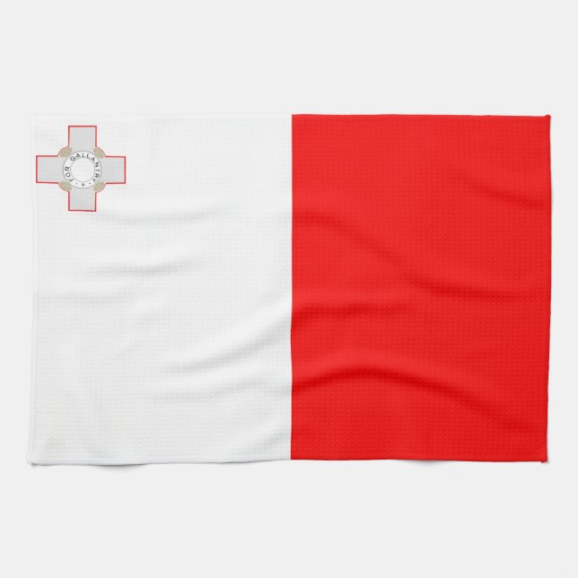 serviette du drapeau du pays malta (Horizontal)