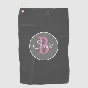 Serviette du golf des femmes roses grises de
