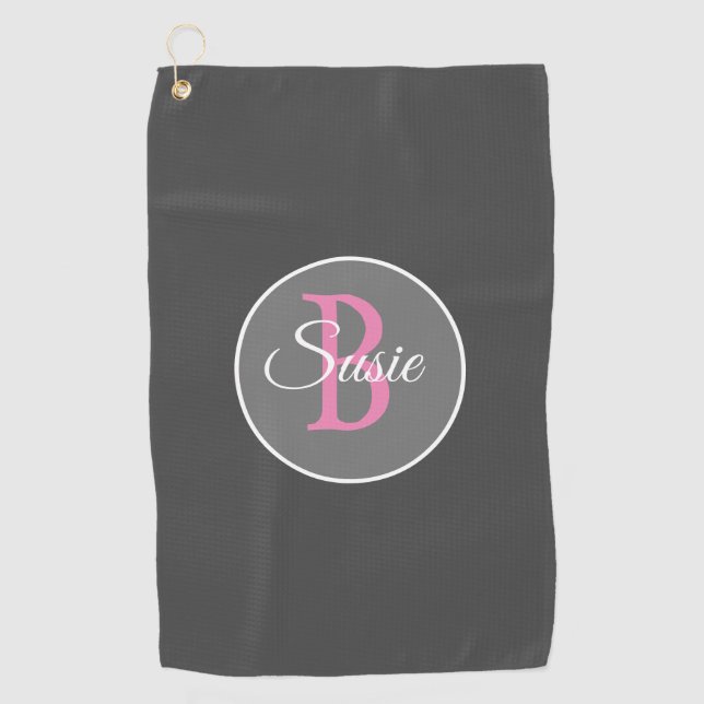 Serviette du golf des femmes roses grises de (Devant)