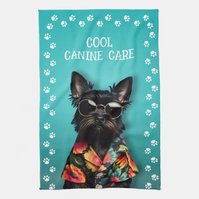 Serviette Empreinte de patte pour chien Grooming (Vertical)