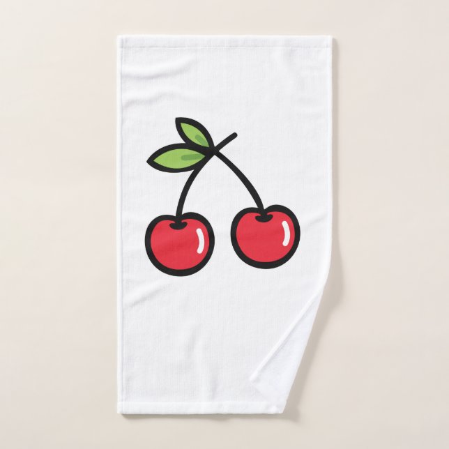 Serviette en cerise douce (Serviette à main)