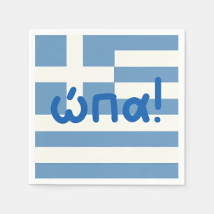 Serviette En Papier ώ π, opa, partie grecque