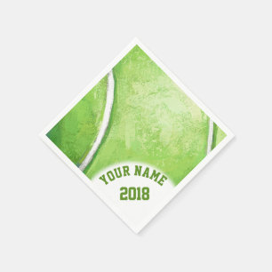 Serviette En Papier 06of12 Serviettes Thématiques De Tennis Vert
