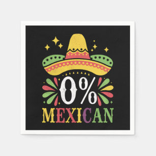Serviette En Papier 0% Mexicain Zéro Pour Cent Drôle Cinco De Mayo