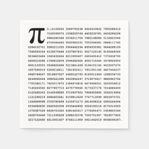 Serviette En Papier 1000 Premiers Chiffres Pi Numéro  Symbole mathém