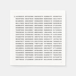 Serviette En Papier 1000 Premiers Chiffres Pi Numéro  Symbole mathém