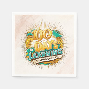 Serviette En Papier 100 Jours d'apprentissage Réalisations amusantes D