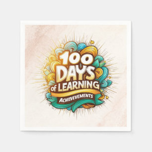 Serviette En Papier 100 Jours d'apprentissage Réalisations Amusants Ja
