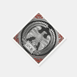 Serviette En Papier [100] Silver Roman Imperial Eagle