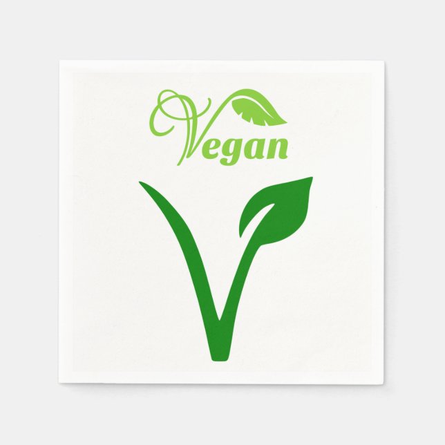 Serviette En Papier 100% Vegan Papier serviettes (Devant)