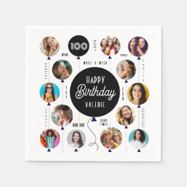 Serviette En Papier 100e anniversaire Ballons photo