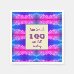 Serviette En Papier 100e anniversaire Fête de Neon Milestone Party