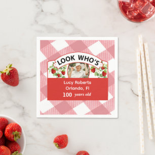 Serviette En Papier 100e anniversaire Napkin - personnalisable