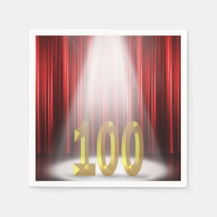 Serviette En Papier 100ème anniversaire sous les projecteurs sur scène