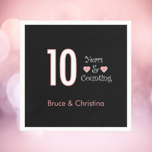 Serviette En Papier 10 ans et plus anniversaire personnaliser