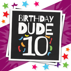 Serviette En Papier 10e anniversaire 10 ans Anniversaire de enfant Dud