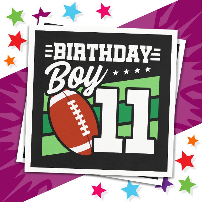 Serviette En Papier 11 Ans Football Party Thème 11ème anniversaire gar (Créateur téléchargé)