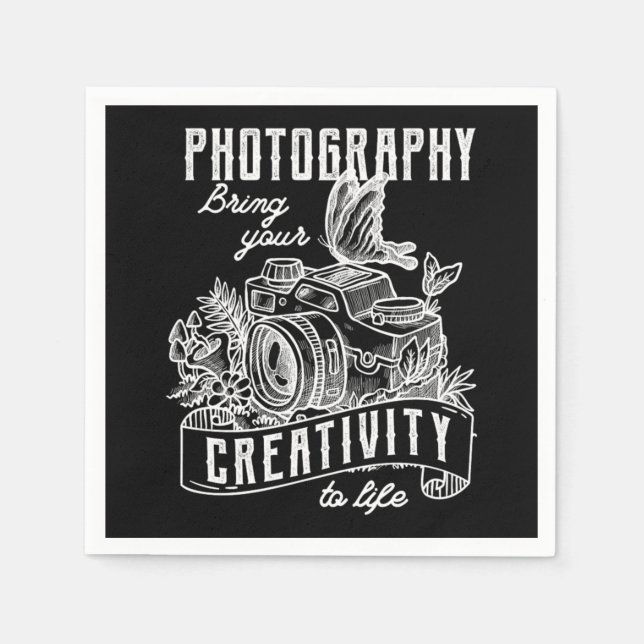 Serviette En Papier 137. Photographe Bring Your Creativity To Life (Devant)