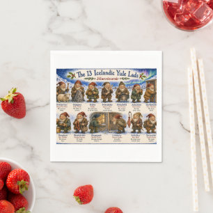 Serviette En Papier 13 lutins islandais de Noël à reykjavik
