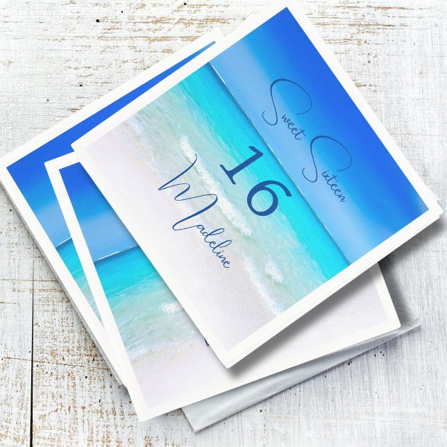 Serviette En Papier 16e anniversaire Sweet sixteen Beach Suite (Créateur téléchargé)