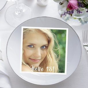 Serviette En Papier 18e anniversaire photo