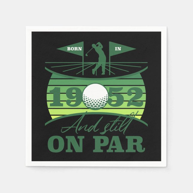 Serviette En Papier 1952 70e anniversaire de golf Lover (Devant)