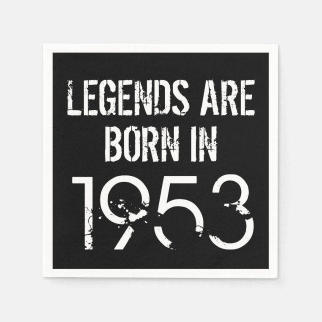 Serviette En Papier 1953 70e Anniversaire Année Papier Napkin (Devant)