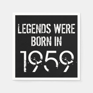 Serviette En Papier 1959 60e Anniversaire Année Papier Napkin