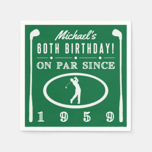 Serviette En Papier 1959 60e anniversaire pour les golfeurs