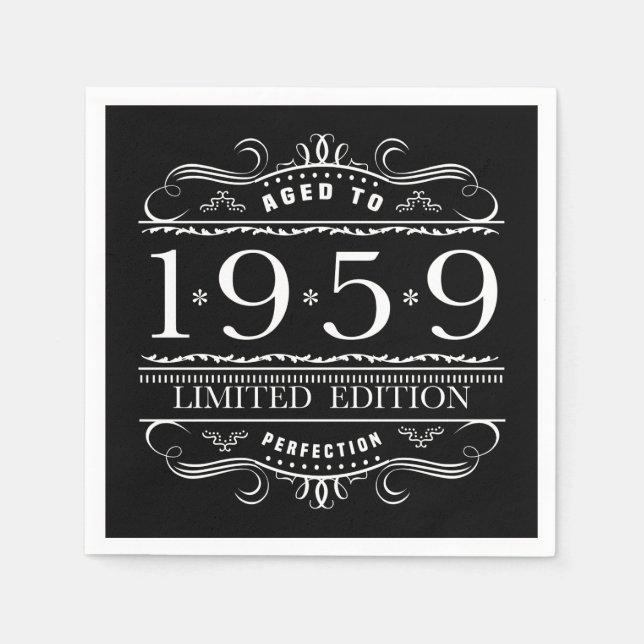 Serviette En Papier 1959 Edition Limitée Anniversaire (Devant)
