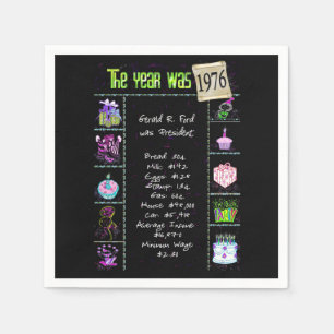 Serviette En Papier 1976 Année de naissance