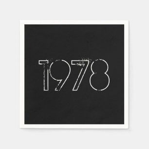 Serviette En Papier 1978 40e Anniversaire Année Papier Napkin