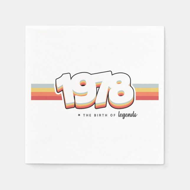 Serviette En Papier 1978 La naissance des légendes (Devant)