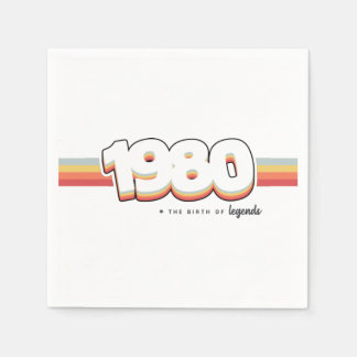 Serviette En Papier 1980 La naissance des légendes