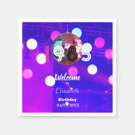 Serviette En Papier 1985 Disco Ball 40th Birthday Party Invitation