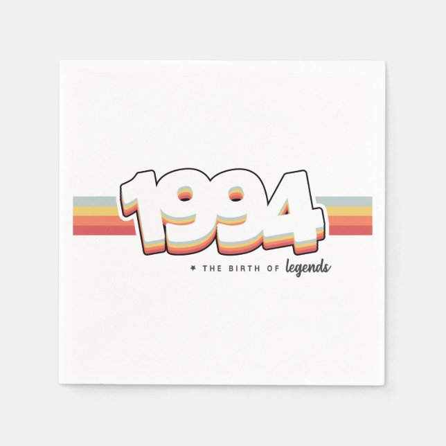 Serviette En Papier 1994 La naissance des légendes (Devant)