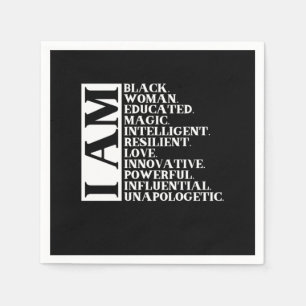 Serviette En Papier 1 Black Woman Saying I