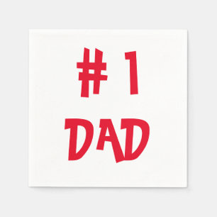 Serviette En Papier # 1 Papa - Drôle cadeau père